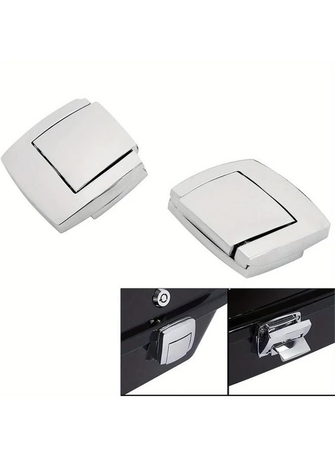 Chrome Motorcycle Luggage Lock Detachable Strap For Harley FLHTC FLHTCU FLHTP FLHTK - Image 1